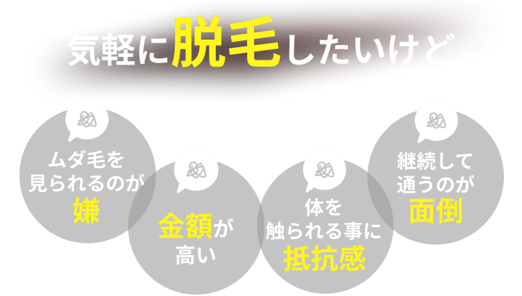 気軽に脱毛したいけど、できない四つの理由
